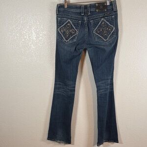 Miss Me Flure Di Le Rhinestone Pockets Y2K Country Size 29